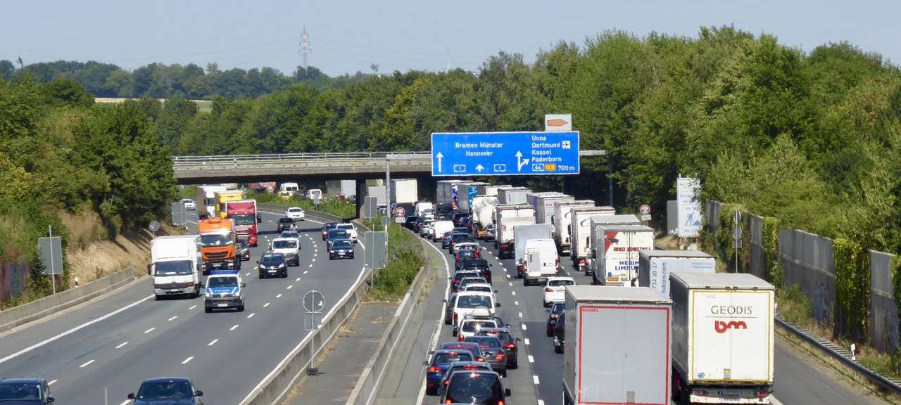 Sperrung der A1 Kreuz Dortmund/Unna