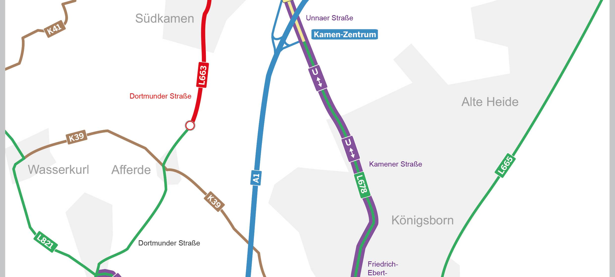 Umleitungsempfehlung Dortmunder Allee
